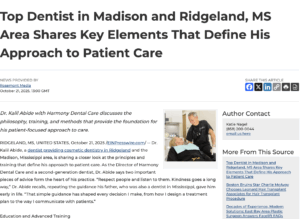 Dr. Kalil Abide, a dentist in the Ridgeland and Madison, Mississippi area, discusses the methods and philosophies that define his approach to patient care.